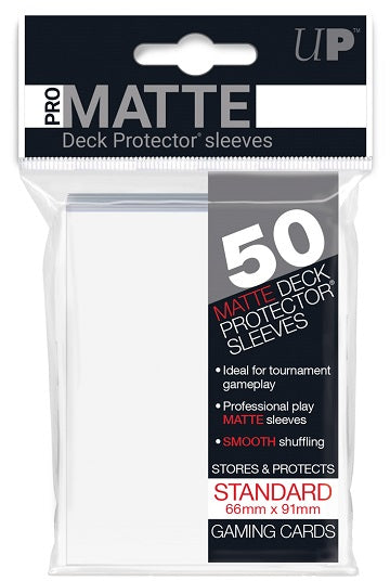 Ultra PRO 50ct Pro-Matte White Standard Deck Protectors - Collector's Avenue