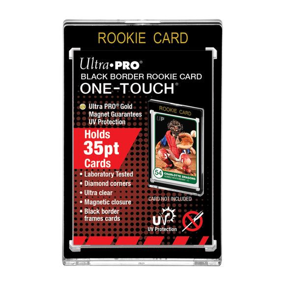 Ultra Pro -35pt Black Border Rookie Card One Touch Magnetic Closure - Collector's Avenue