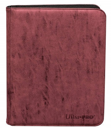 Ultra Pro Zippered 9-Pocket Premium Suede Pro Binder - Ruby - Collector's Avenue