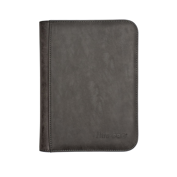 Ultra Pro Suede Collection Zippered 4-Pocket Premium PRO-Binder Jet - Collector's Avenue