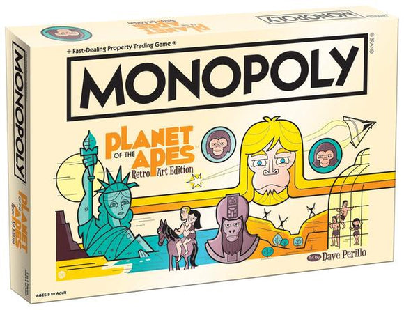 Monopoly Planet of the Apes Retro Art Edition - Collector's Avenue