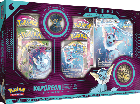 Pokemon Vaporeon VMAX Evolution Premium Collection Box - Collector's Avenue