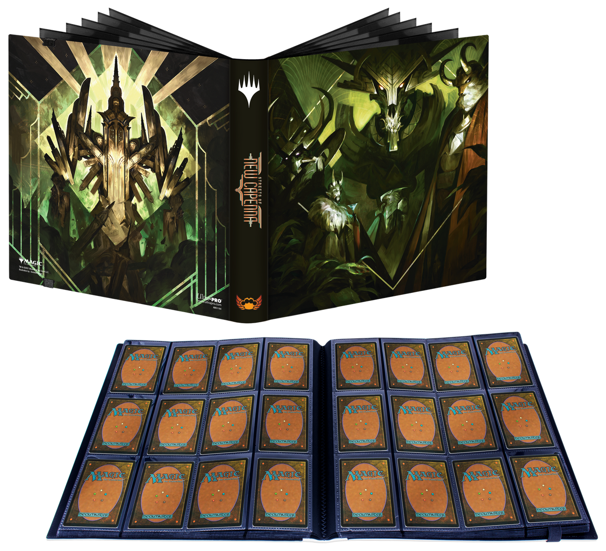 MTG Magic The Gathering Ultra Pro 12-Pocket Pro Binder - Streets of New Capenna featuring Meeting of the Five and Titan of Industry - Collector's Avenue