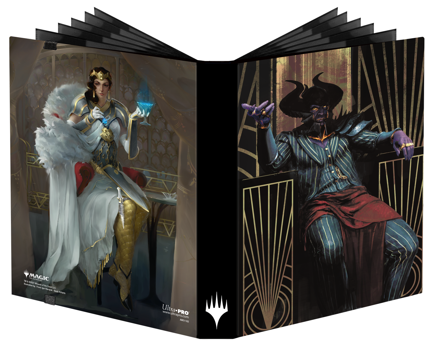 MTG Magic The Gathering Ultra Pro 9-Pocket Pro Binder - Streets of New Capenna featuring Ob Nixilis and Elspeth - Collector's Avenue