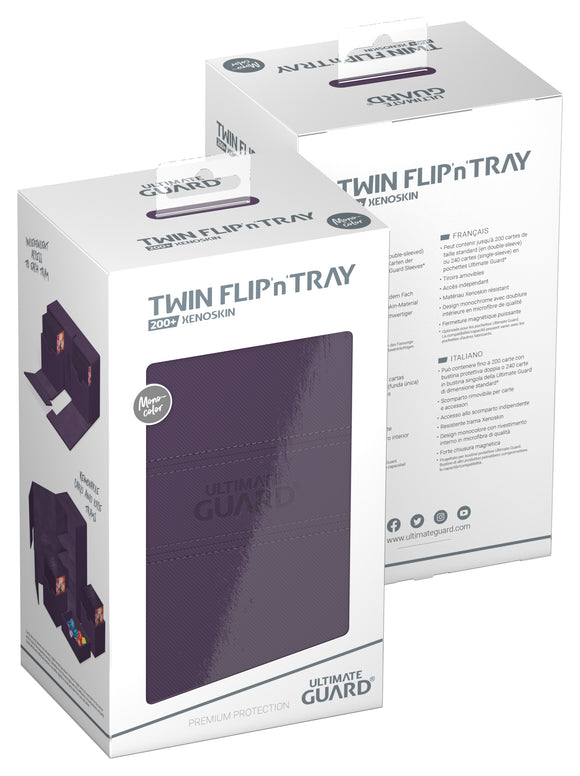 Ultimate Guard Twin Flip’n’Tray 200+ Xenoskin Purple - Collector's Avenue