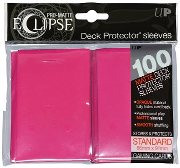 Ultra PRO Sleeves 100 Count Standard Sized Eclipse Matte Hot Pink