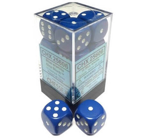 Chessex Dice Opaque Blue/White 12 d6 (CHX 25606) - Collector's Avenue